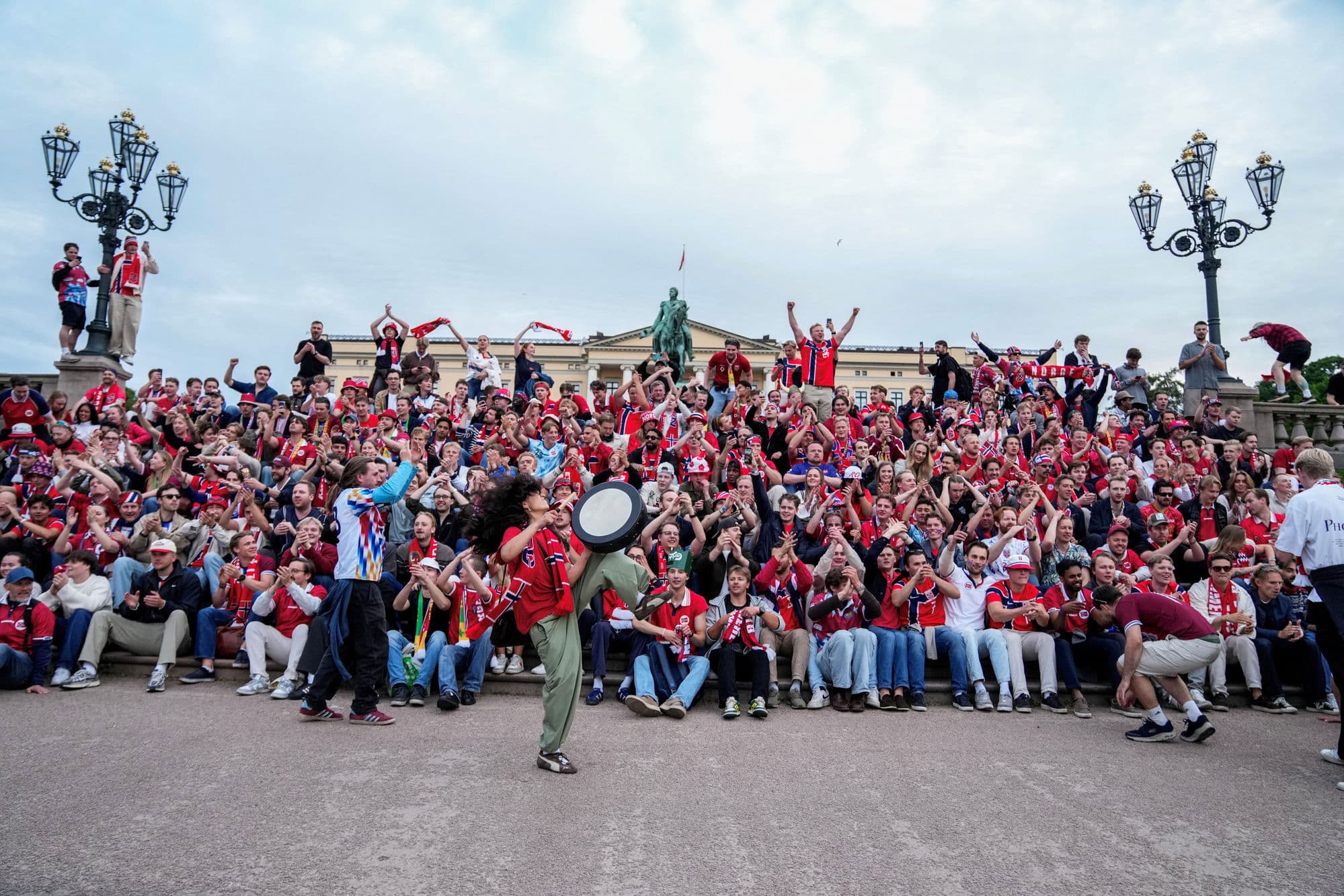Fans celebrating at the World Cup